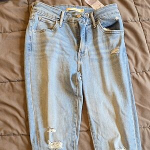 Levi's Light Blue Distressed Boyfriend Jeans